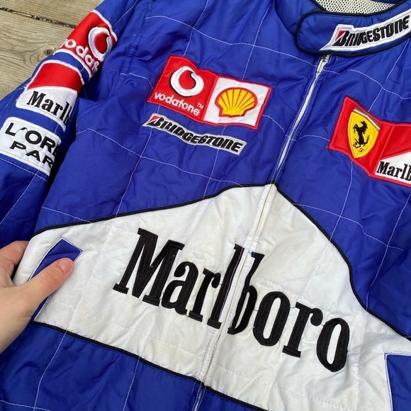 Vintage 1997 Ferrari Racing Jacket Blue With Malboro embroidery - Picture 7 of 16